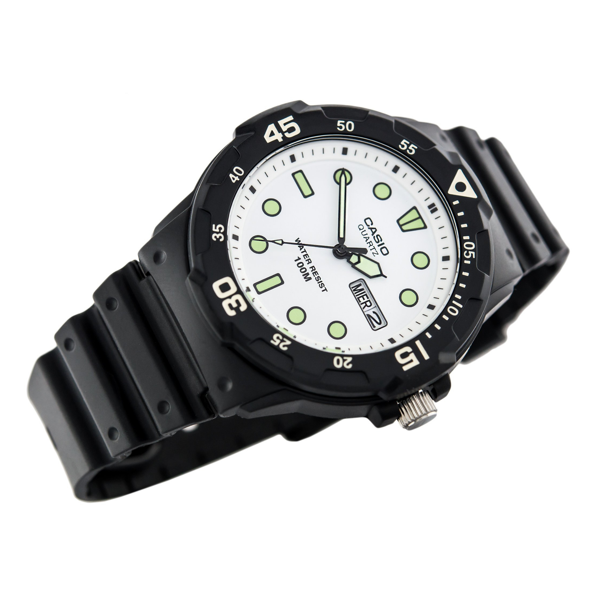 WW1254 Casio Youth Day Date Resin Belt Watch MRW-200H-7EVDF