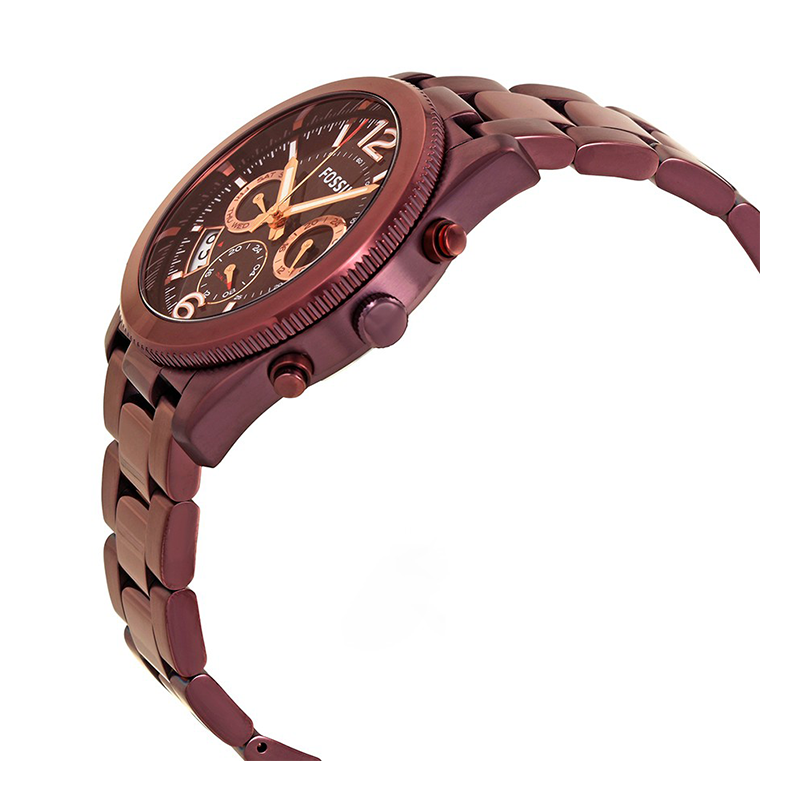 WW0420 Fossil Unisex Multifunction Wine Stainless Steel Chain Watch ES4110