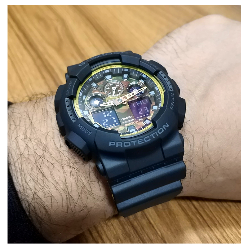 WW0149 Casio G-Shock Sports Resin Belt Watch GA-100BY-1ADR