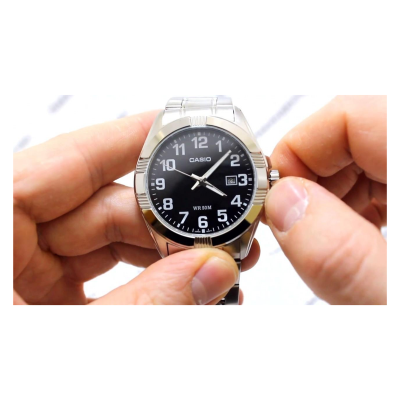 WW1212 Casio Enticer Date Chain Watch MTP-1308D-1BV