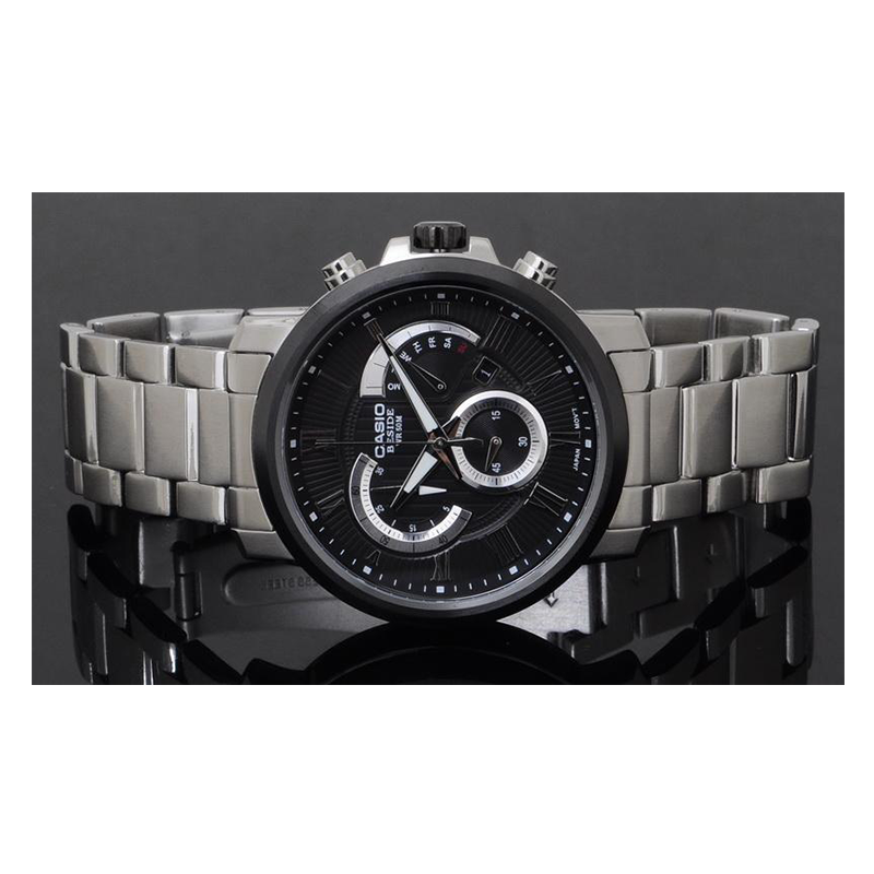 WW0379 Casio Beside Chronograph Stainless Steel Chain Watch BEM-506CD-1AVDF