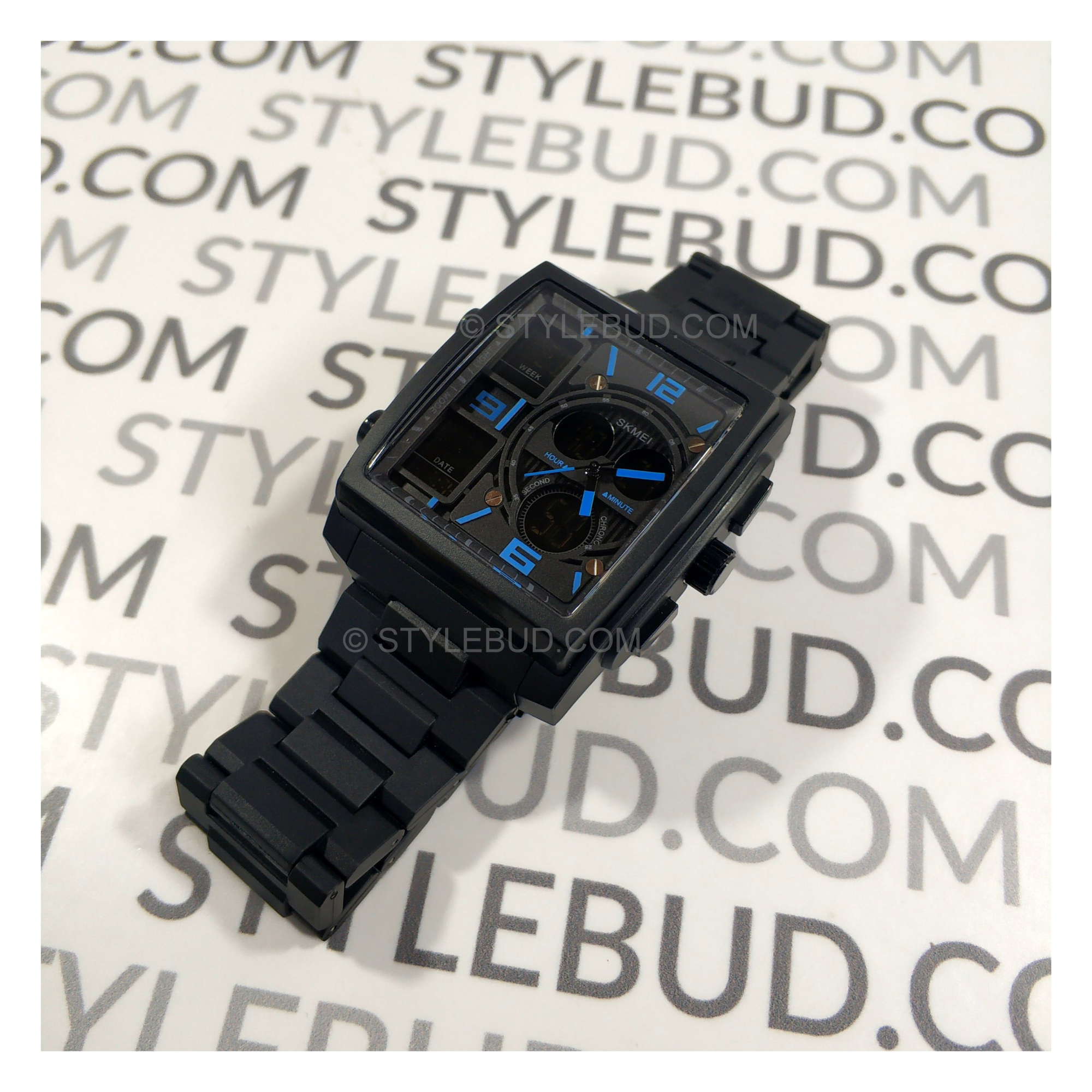 WW1224 SKMEI Multifunction Dual Time PU Chain Watch 1274