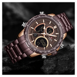 WW1208 Naviforce Multifunction Dual Time Chain Watch NF9182M