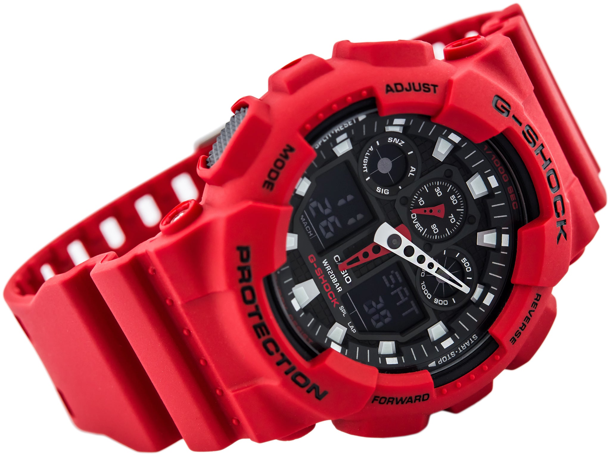 WW0082 Casio G-Shock Sports Resin Belt Watch GA-100B-4ADR