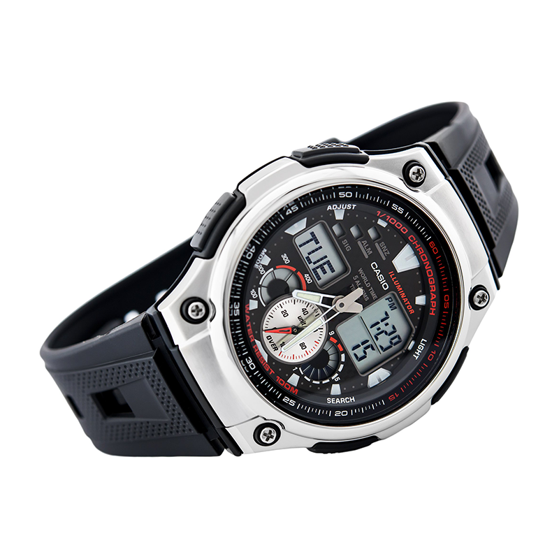 WW0250 Casio Youth Dual Time Resin Belt Watch AQ-190W-1AVDF