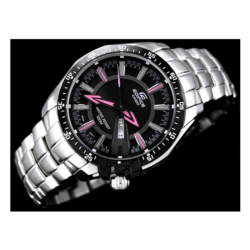 WW0384 Casio Edifice Day Date Stainless Steel Chain Watch EF-130D-1A4VDF
