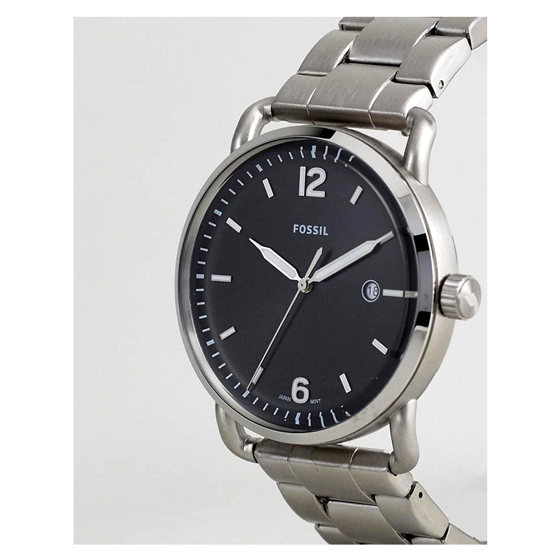 WW0150 Fossil Commuter Date Stainless Steel Chain Watch FS5391