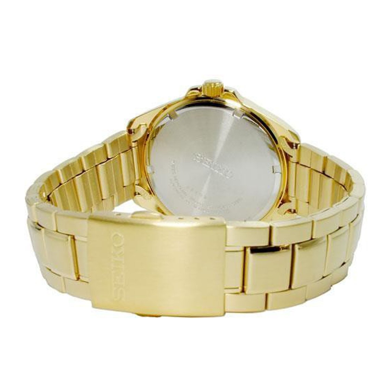 WW0885 Seiko Date Stainless Steel Golden Chain Watch SUR064P1