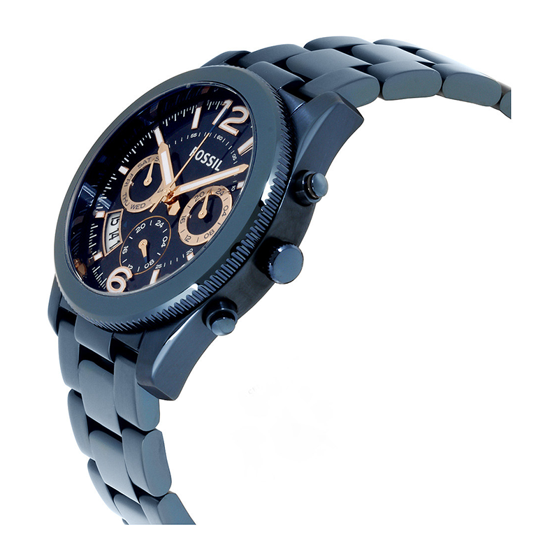 WW0255 Fossil Unisex Multifunction Blue Stainless Steel Chain Watch ES4093