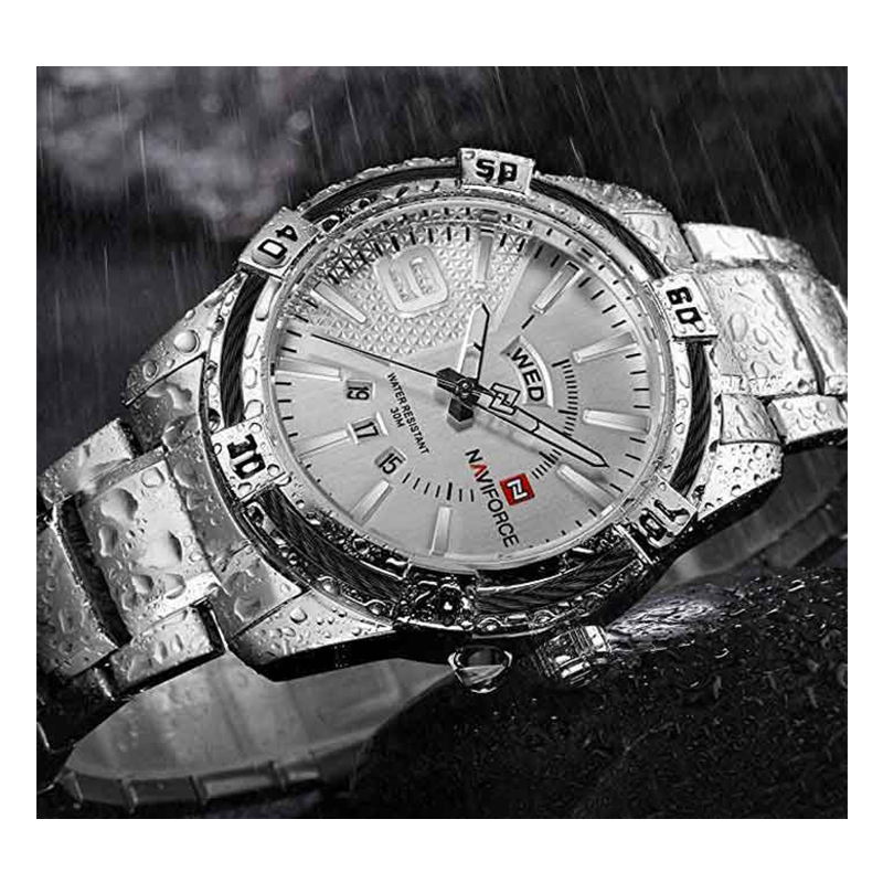 WW1151 Original Naviforce Day Date Chain Watch NF9117M at Best