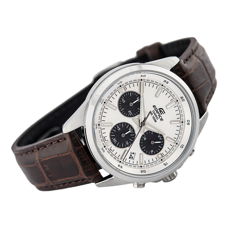 WW0051 Casio Edifice Chronograph Stainless Steel Leather Belt Watch EFR-527L-7AVDF