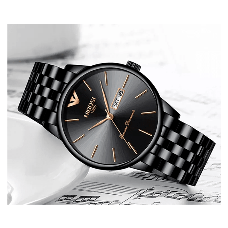 WW0754 Nibosi Day Date Chain Watch