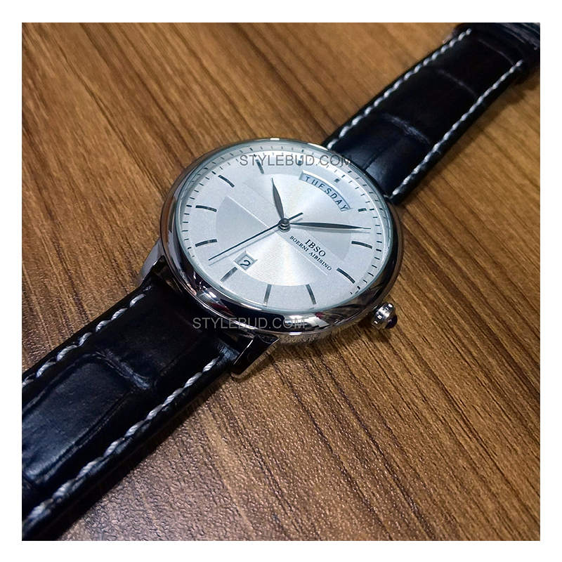 WW0736 IBSO Day Date Leather Belt Watch S3978G