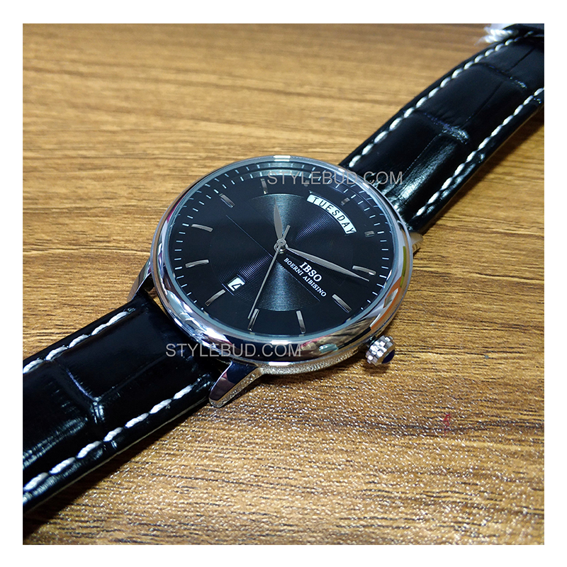 WW0372 IBSO Day Date Leather Belt Watch S3978G