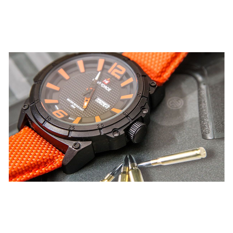 WW0563 Naviforce Day Date Nylon Belt Watch NF9066M