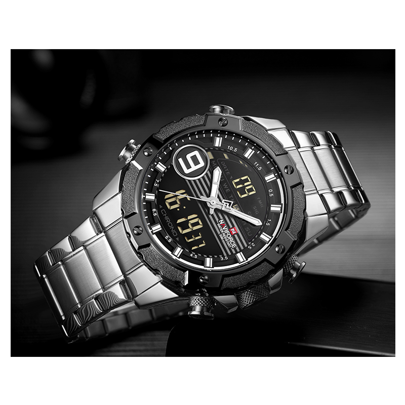 WW1134 Naviforce Multifunction Dual Time Chain Watch NF9146M