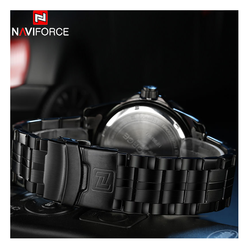 WW0125 Naviforce Date Black Chain Watch NF9079M