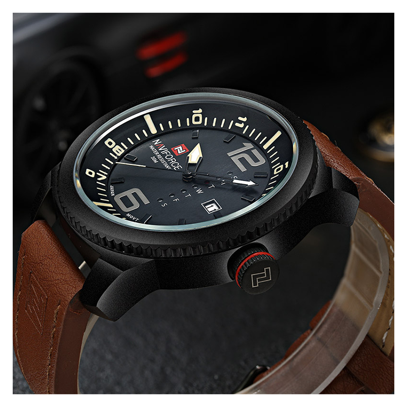WW0348 Naviforce Day Date Belt Watch