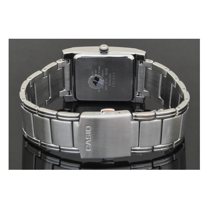 WW0304 Casio Beside Date Stainless Steel Chain Watch BEM-100D-7A3VDF
