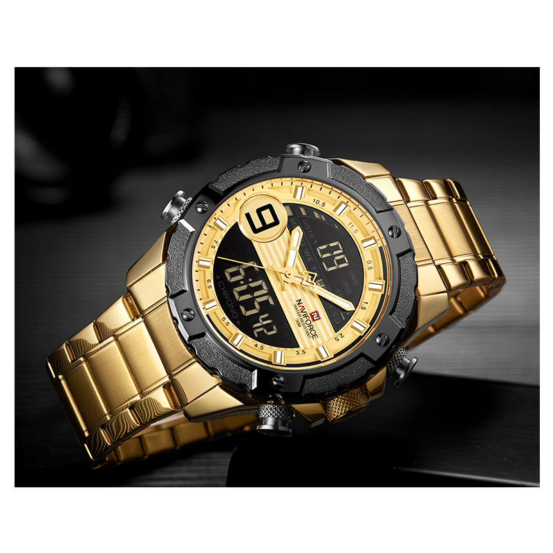 WW1132 Naviforce Multifunction Dual Time Chain Watch NF9146M