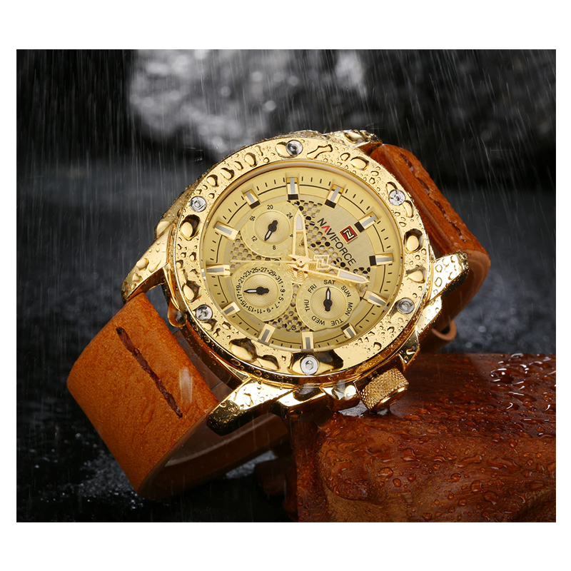 WW1113 Naviforce Multifunction Leather Belt Watch NF9116M