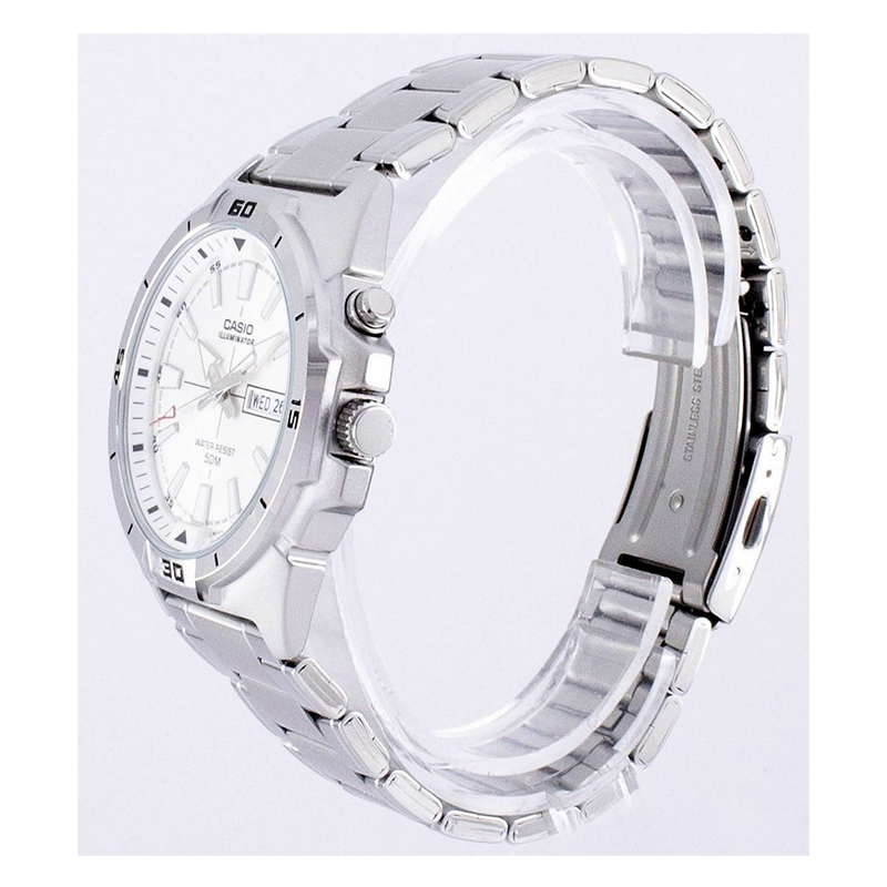 WW0505 Casio Enticer Day Date Illuminator Chain Watch MTP-E203D-7AVDF