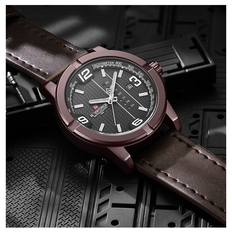 WW1156 Naviforce Day Date Belt Watch NF9177M