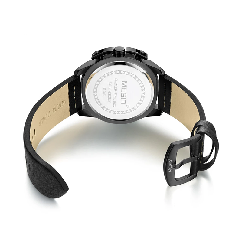 WW0480 Megir Chronograph Leather Belt Watch