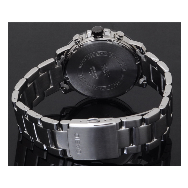 WW0379 Casio Beside Chronograph Stainless Steel Chain Watch BEM-506CD-1AVDF