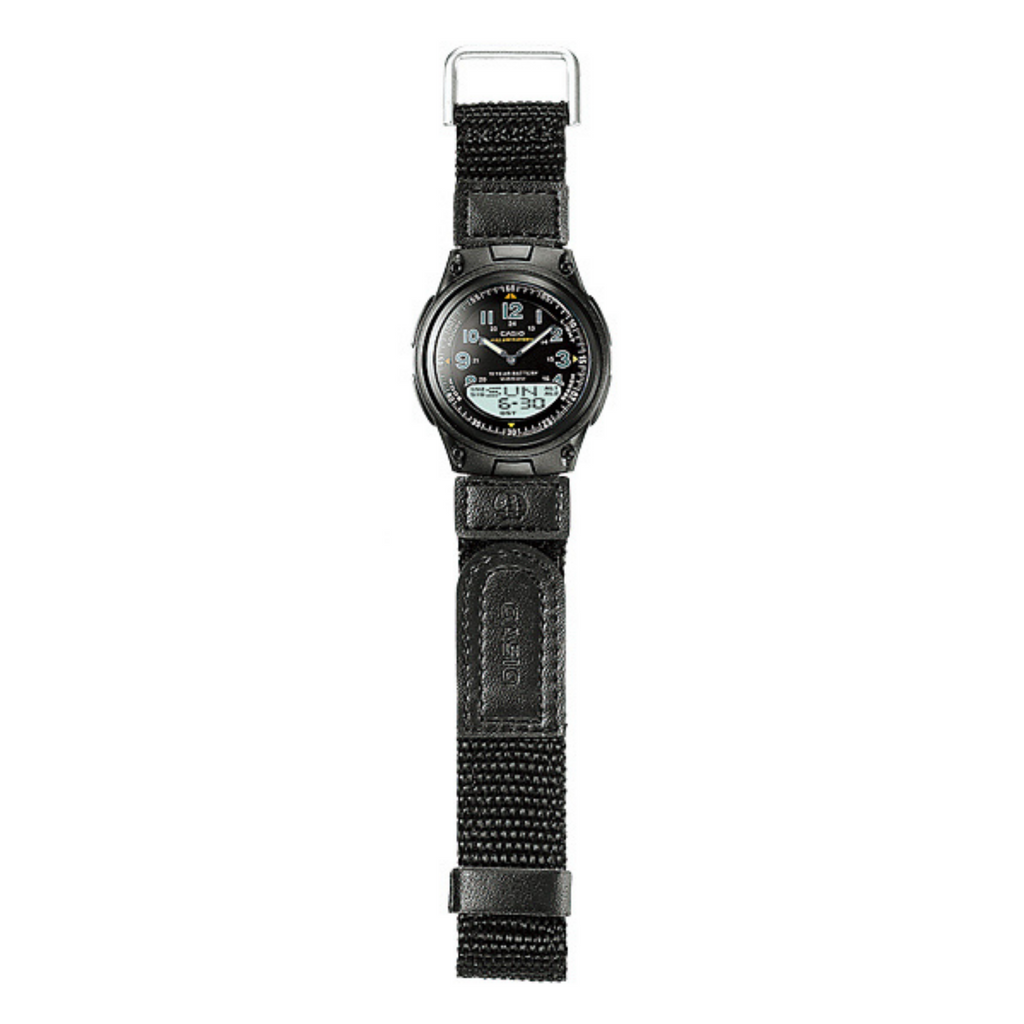 WW0397 Casio Youth Dual Time Nylon Belt Watch AW-80V-1BVDF