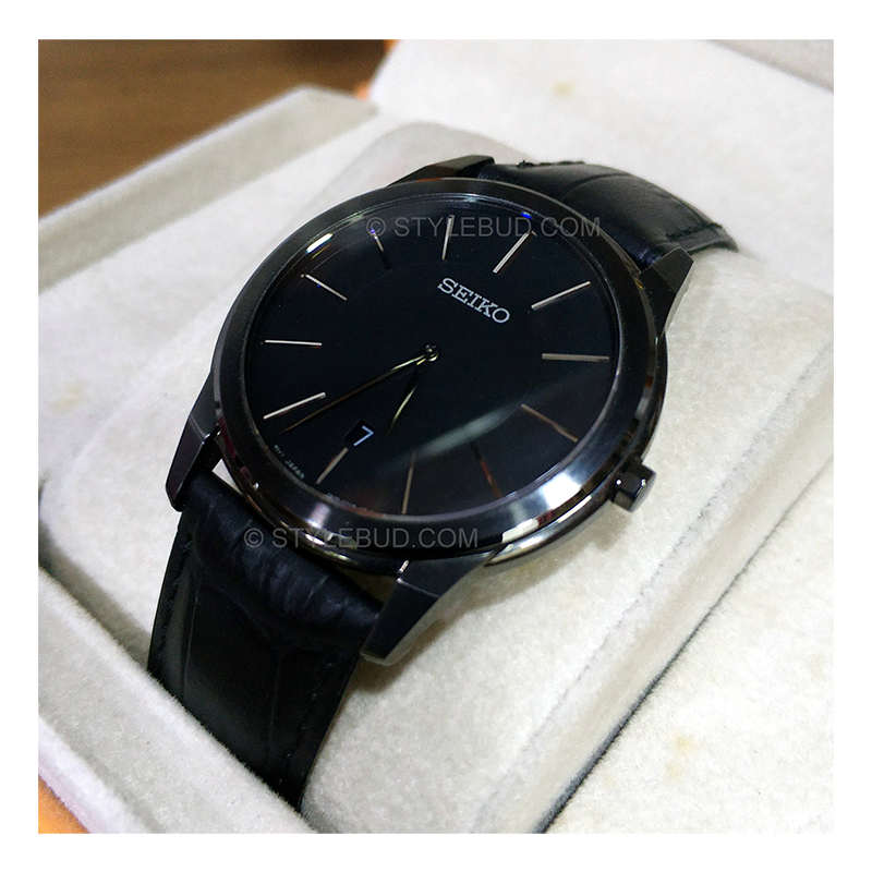 WW0914 Seiko Slim Date Leather Belt Watch SKP375P1