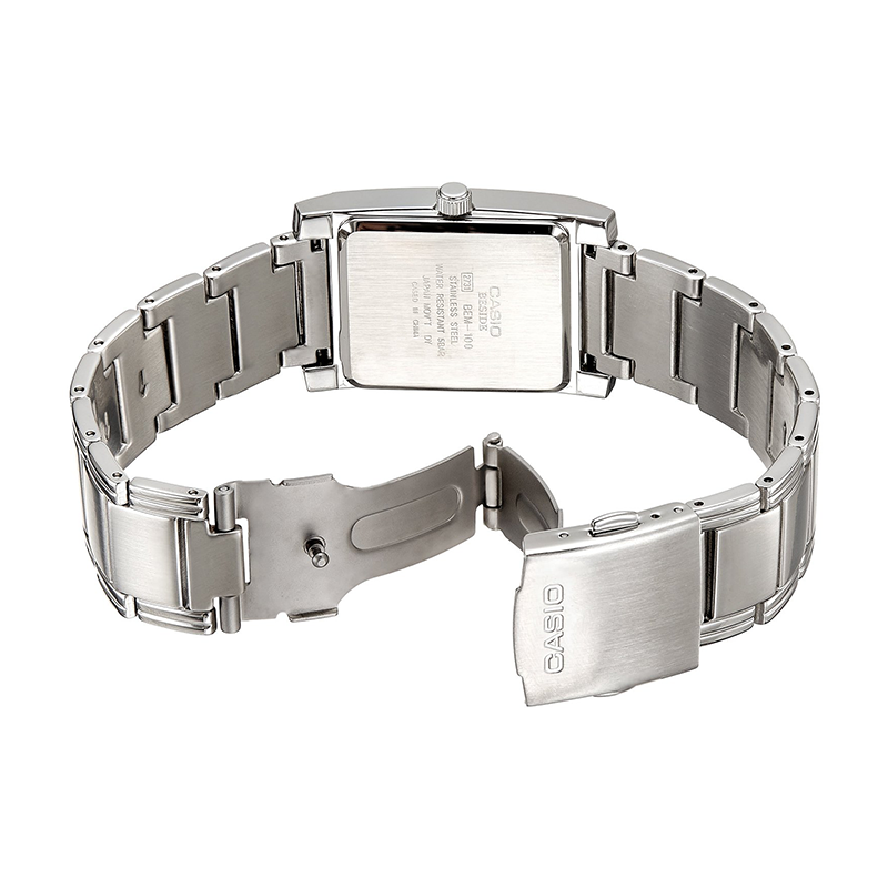 WW0306 Casio Beside Date Stainless Steel Chain Watch BEM-100D-7AVDF