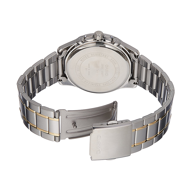 WW1078 Casio Enticer Multifunction Two Tone Chain Watch MTP-1375SG-1AVDF