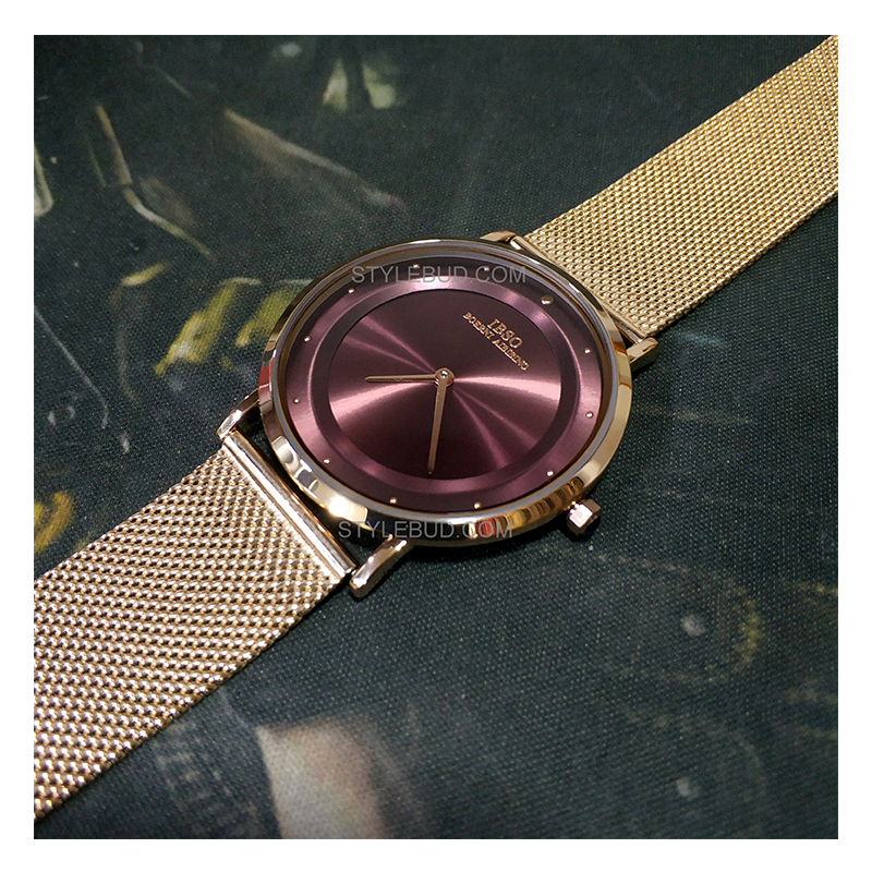 WW0543 IBSO Slim Rose Gold Mesh Chain Watch S8160G