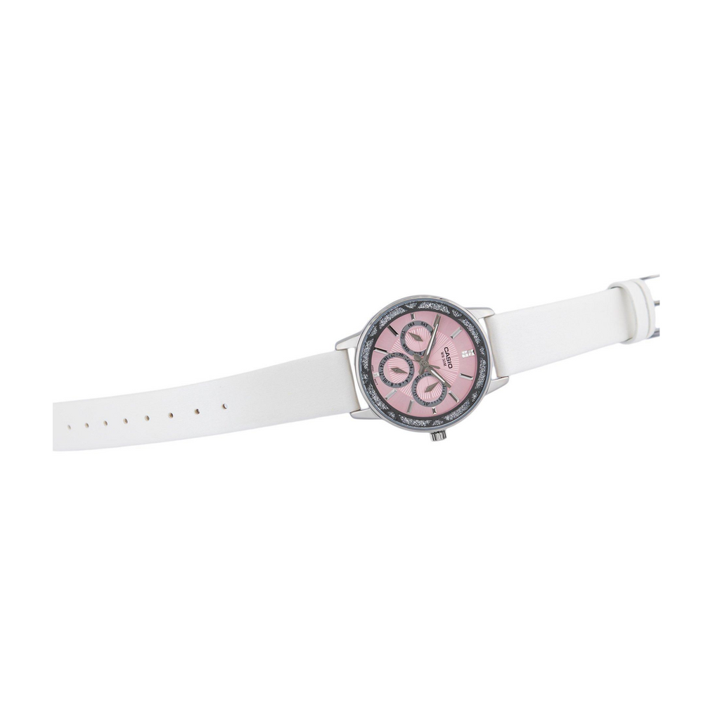 WW1186 Casio Enticer Multifunction Ladies Leather Belt Watch LTP-2087SL-4AVDF