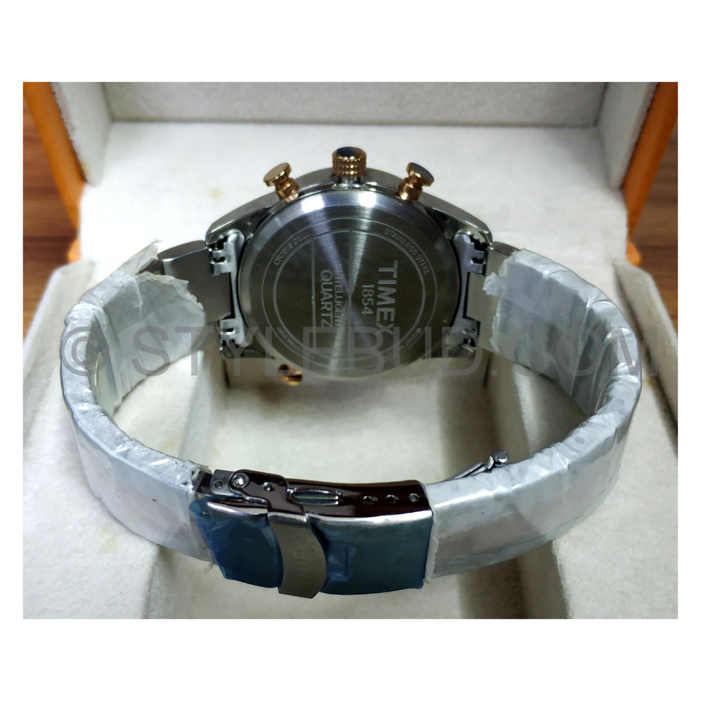 WW1238 Timex World Time Date Stainless Steel Chain Watch TWEG16101