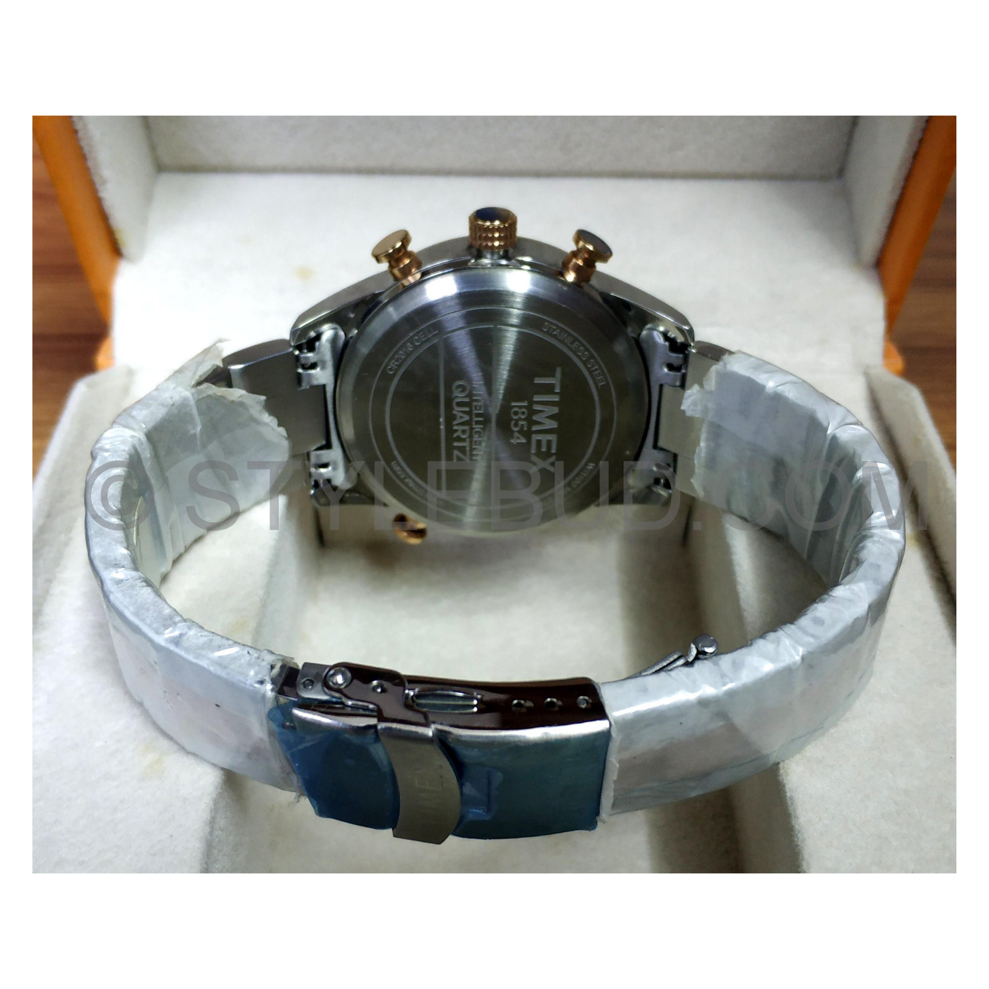 WW1238 Timex World Time Date Stainless Steel Chain Watch TWEG16101