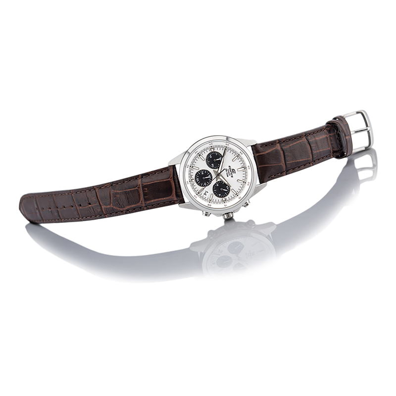 WW0051 Casio Edifice Chronograph Stainless Steel Leather Belt Watch EFR-527L-7AVDF
