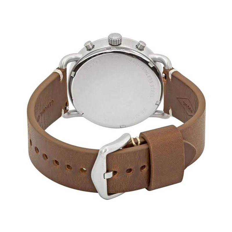 WW0743 Fossil Commuter Chronograph Navy Leather Belt Watch FS5402