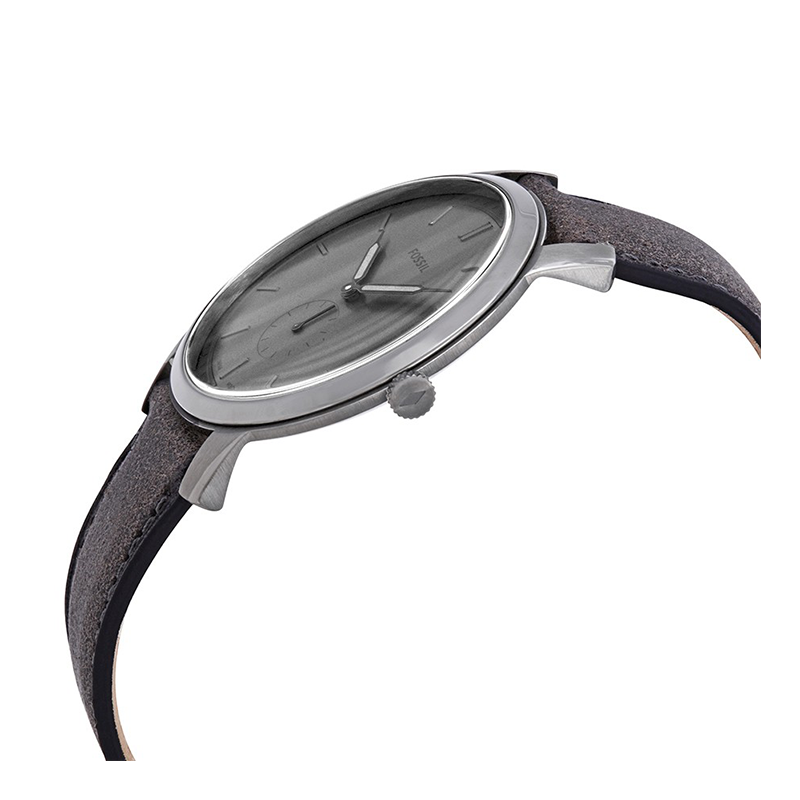 WW0214 Fossil Minimalist Two-Hand Gray Leather Belt Watch FS5445L