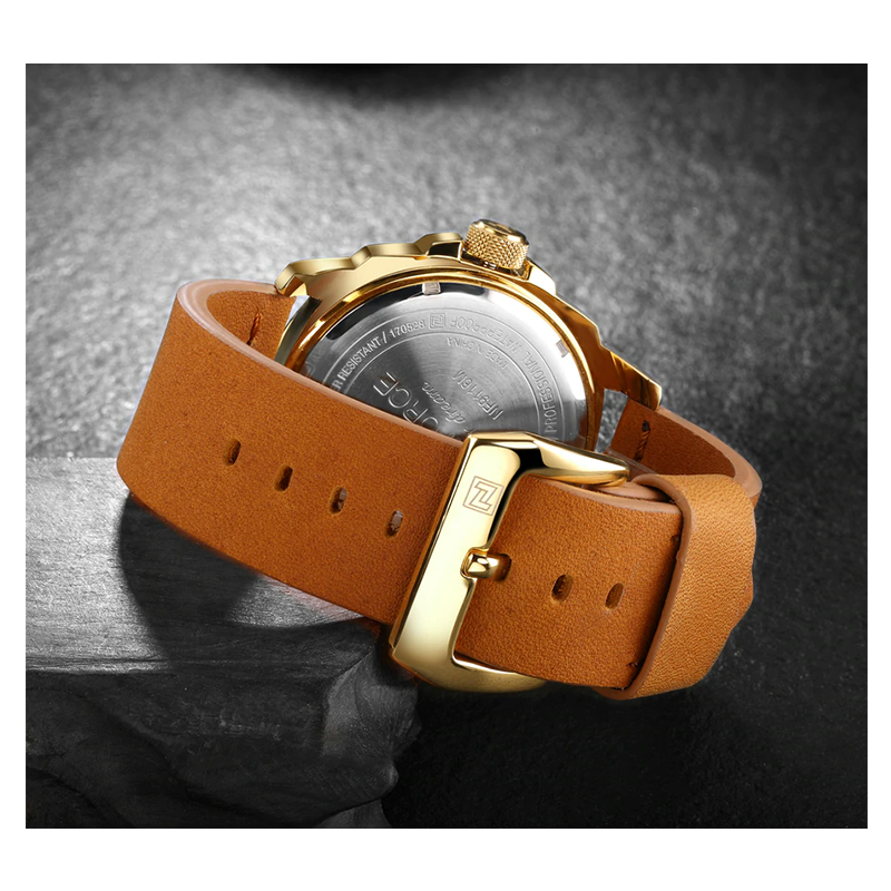 WW1113 Naviforce Multifunction Leather Belt Watch NF9116M