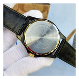 WW1120 Casio Enticer Day Date Black Leather Belt Watch MTP-1384BL-1AVDF