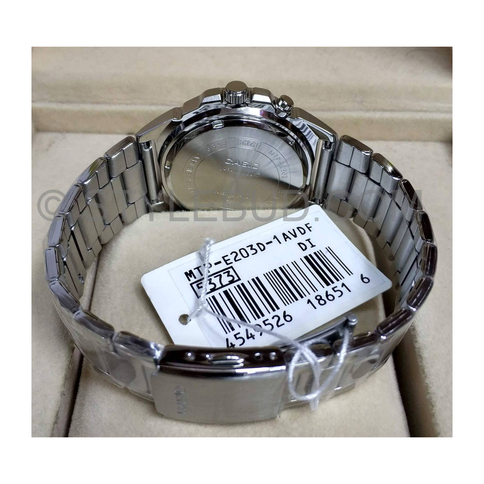 WW0102 Casio Enticer Day Date Illuminator Chain Watch MTP-E203D-1AVDF