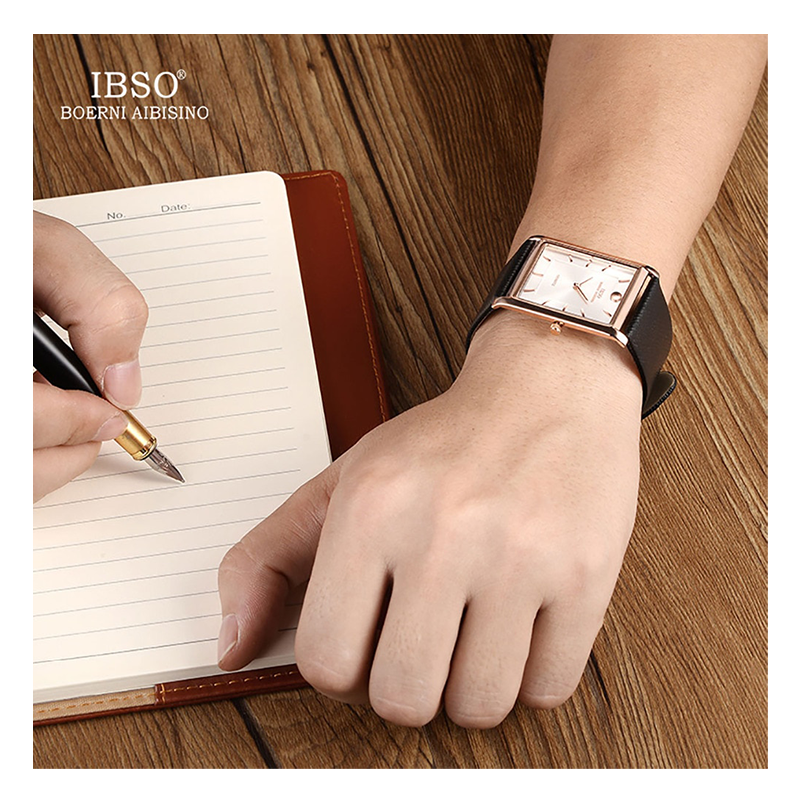 WW0271 IBSO Slim Rose Gold Leather Belt Watch B2232G