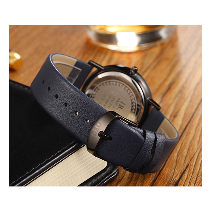 WW0293 IBSO Slim Leather Belt Watch S8281G