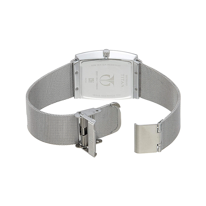 WW0206 Titan Stainless Steel Mesh Chain Date Watch 90076