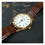 WW0917 Seiko Golden Date Leather Belt Watch SUR056P1