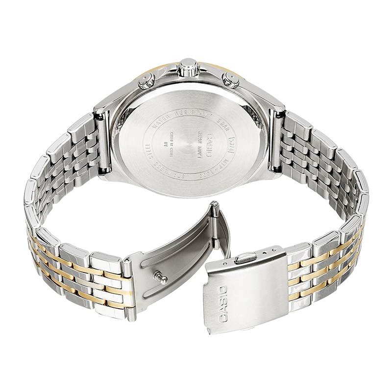 WW0593 Casio Enticer Multifunction Stainless Steel Two Tone Chain Watch MTP-E303SG-9AVDF