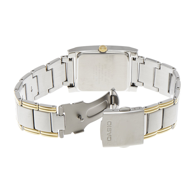 WW0307 Casio Beside Date Stainless Steel Two Tone Chain Watch BEM-100SG-7AVDF