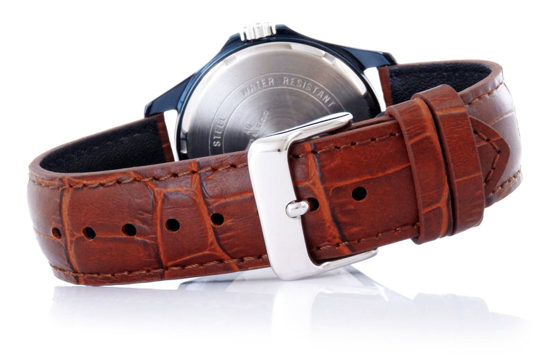 WW0072 Casio Enticer Day Date Blue Leather Belt Watch MTP-1384BUL-5AVDF